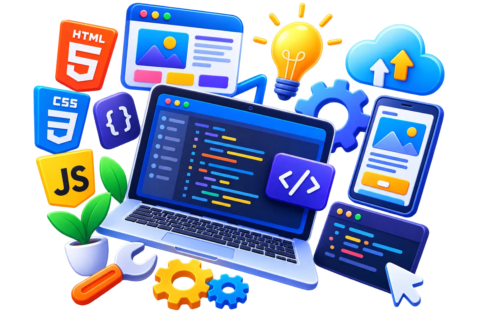 Web development service dashboard